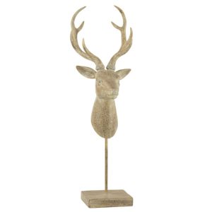 Figure Reindeer On Foot Poly Light Brown