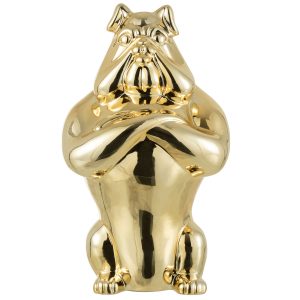 Figure Bulldog Ceramic Gold Large