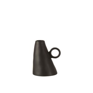 Vase Inclined Ceramic Black