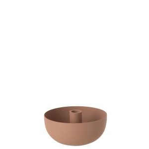 Candle Holder Bowl Iron Old Pink Large