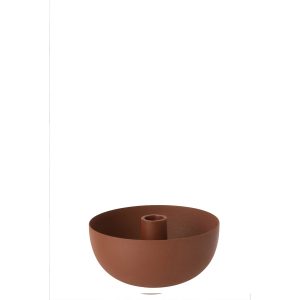 Candle Holder Bowl Iron Terra