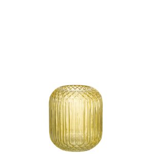 Βάζο Γυάλινο Διάφανο Right Cut Glass Yellow small