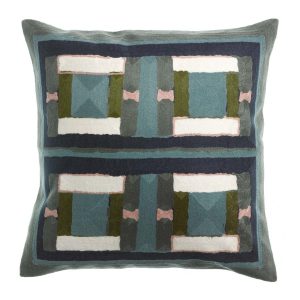 Μαξιλάρι διακοσμητικό Vivaraise Taho Brodé vert de gris 45x45