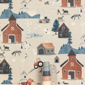 Ταπετσαρία Zoom Be Happy Farm
